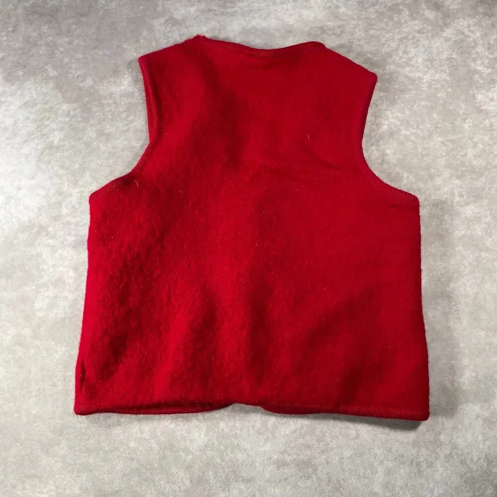 Vintage Women’s Fiorlini International Red Wool Sweater Vest